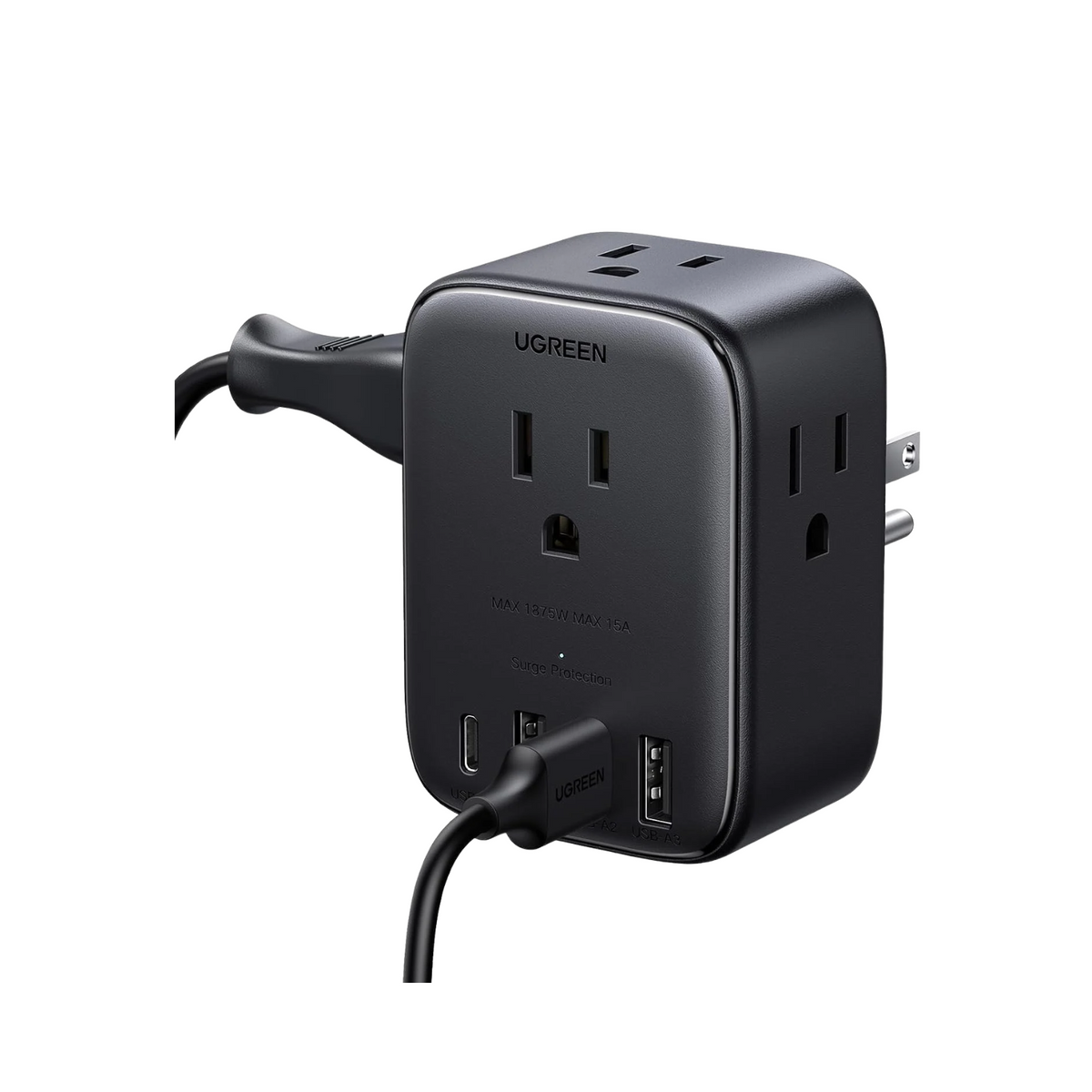 UGREEN 20W 8-Port Multi Outlet Extender Surge Protector Power Strip