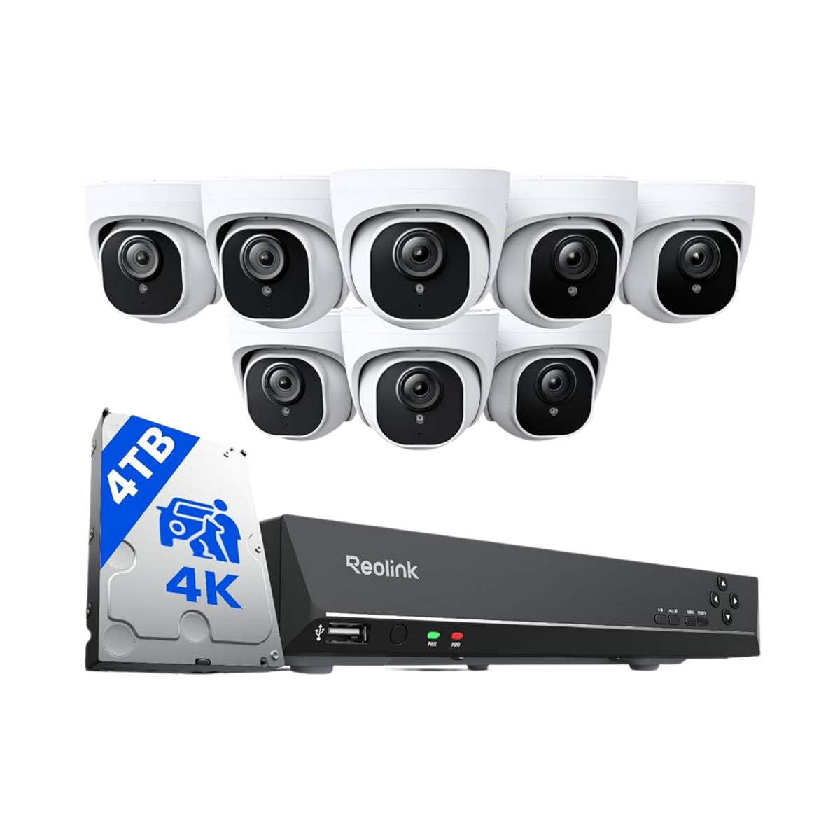 REOLINK 16CH, 8pcs Outdoor Cameras